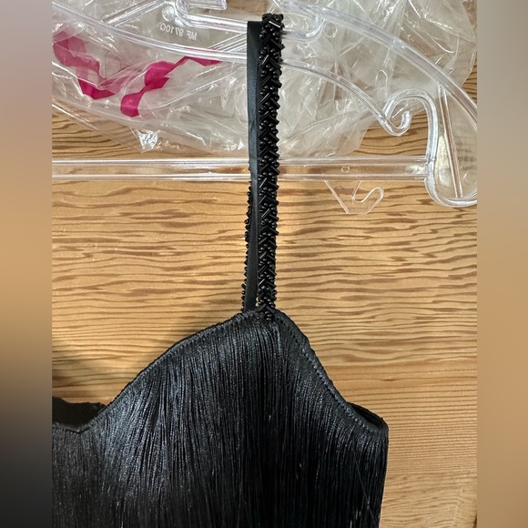 NEW Jovani Cocktail Dress in Black Fringe size 2 - Picture 6 of 9